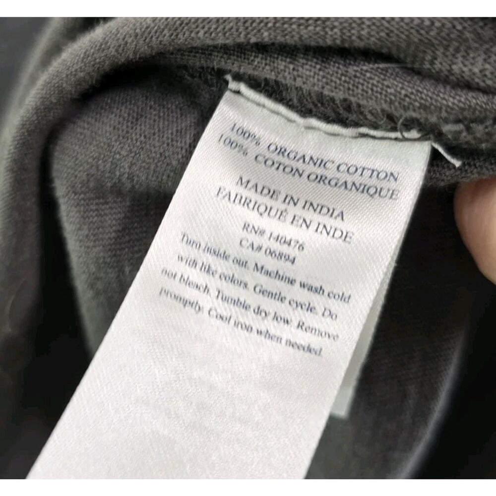Faherty Shirt Mens XL Button Up Long Sleeve Organic Washed Black Sunwashed Gray - Picture 8 of 12